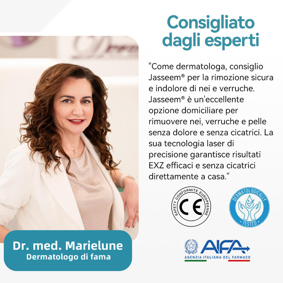 𝐉𝐚𝐬𝐬𝐞𝐞𝐦® Penna Laser Medica 🎁🎁 (Tecnologia Laser al Carbonio – Efficace nel Rimuovere Nei, Verruche, Escrescenze Cutanee, Macchie di Pigmentazione e Altri Difetti della Pelle)